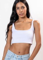 Cropped Feminino de Alça Duplo Branco