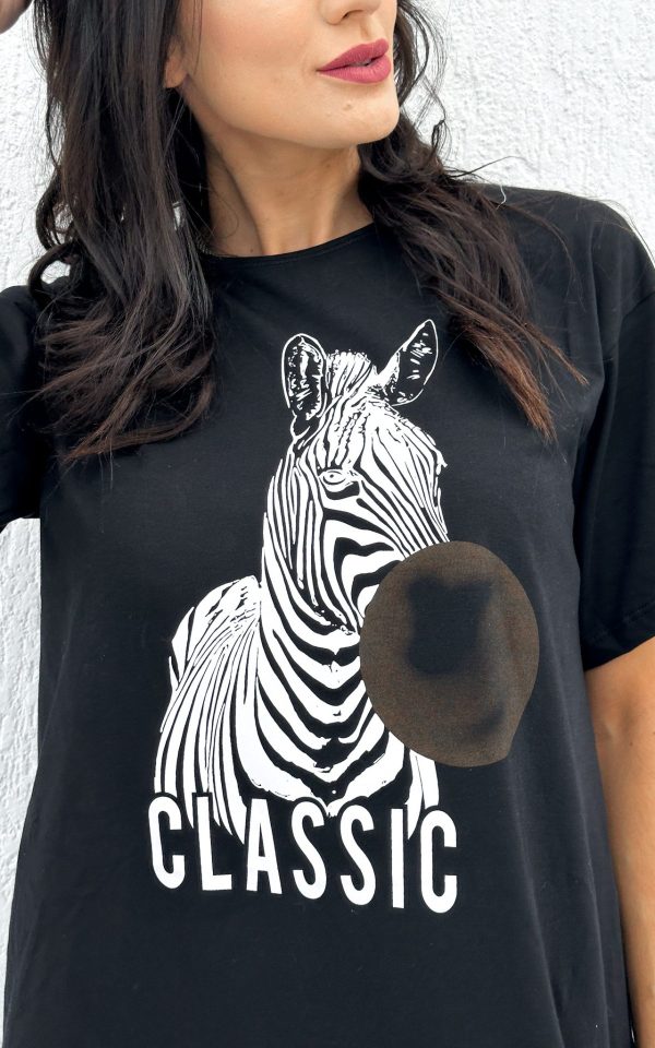 T-shirt Feminina 100% Algodão Classic Preta