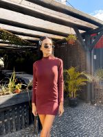 vestido gola alta tendencia