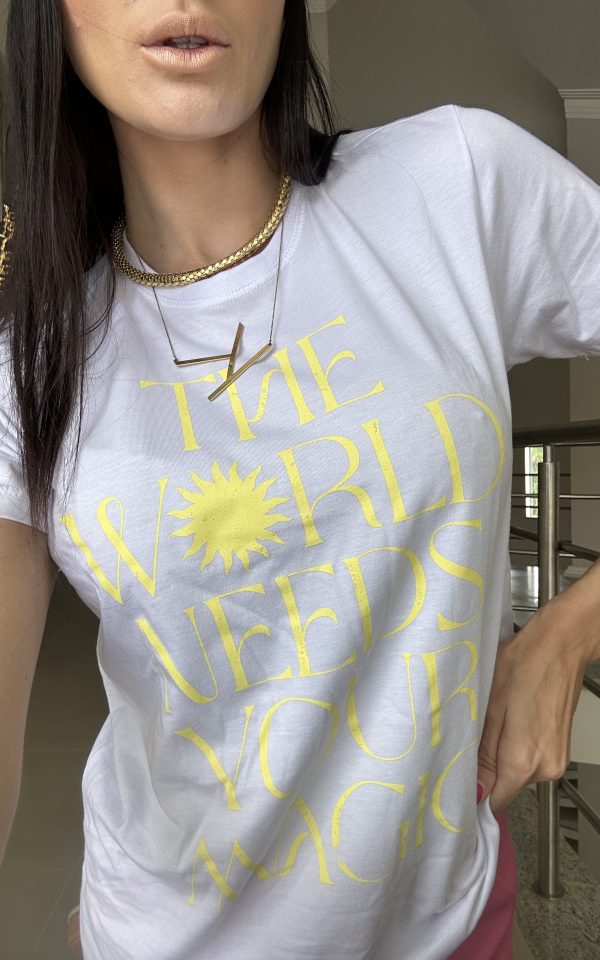 tshirtfeminina100algodaobrancaestampaamarelomanteiga