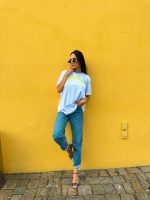 T-shirt Feminina 100% Algodão Estampa Lemon Amarela