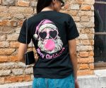 tshirt feminina papai noel natal promoção black