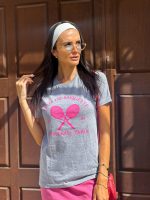 tshirt feminina tenista padel ou beach tenis perfeita para looks do dia verde estampa