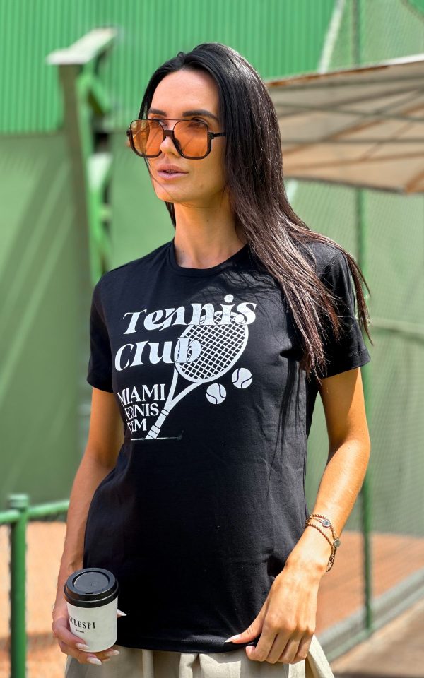 tshirt feminina tenista padel ou beach tenis perfeita para looks do dia tshirt preta